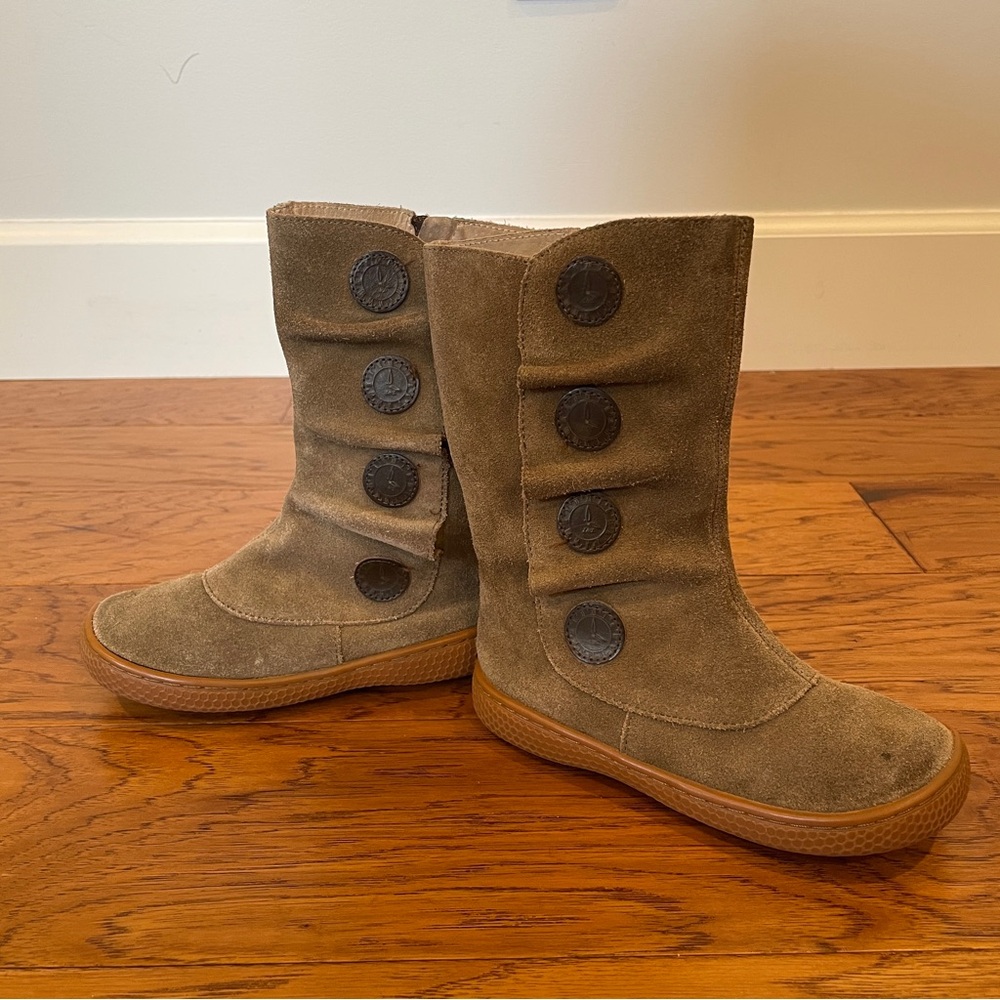 Livie & Luca Brown Suede Button Boots